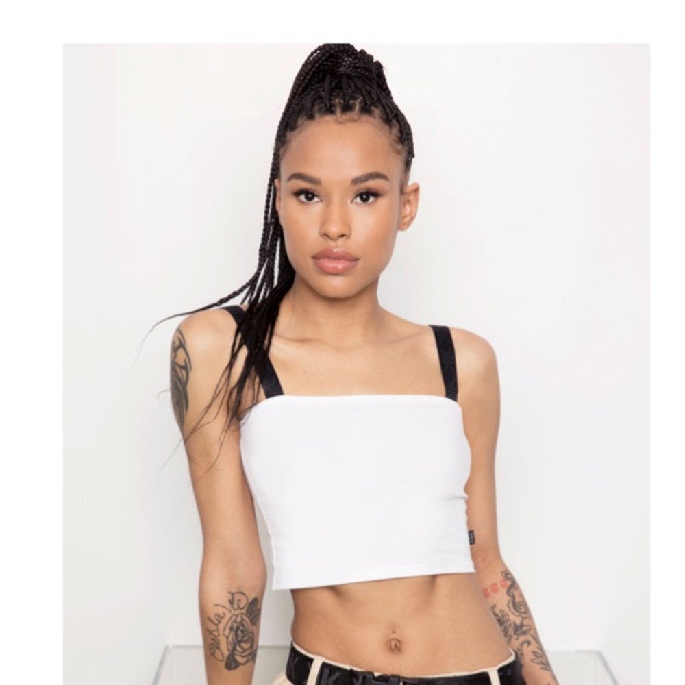 Kendall and Kylie White Crop Top